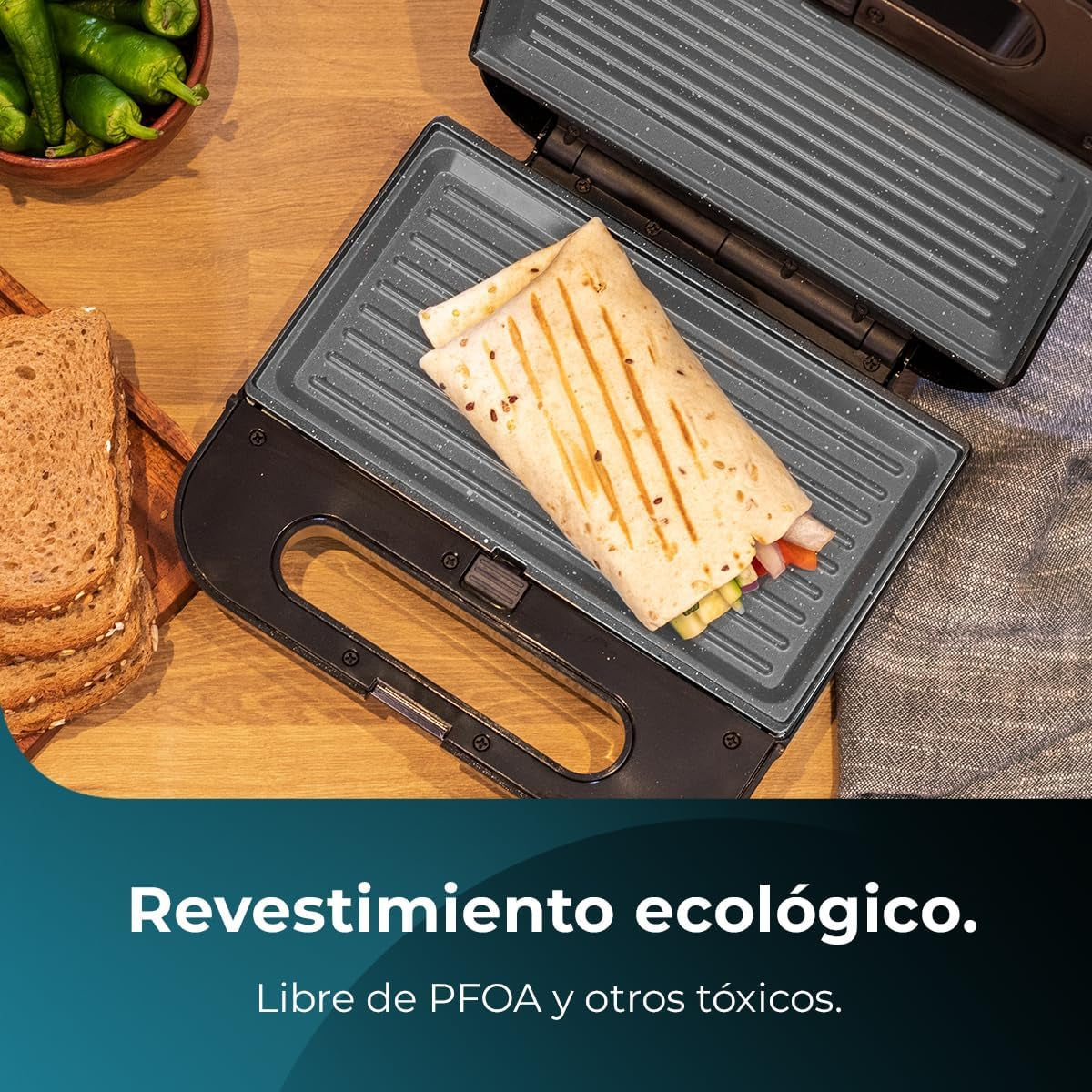 Sandwichera Cecotec Rock'NToast Grill 800w