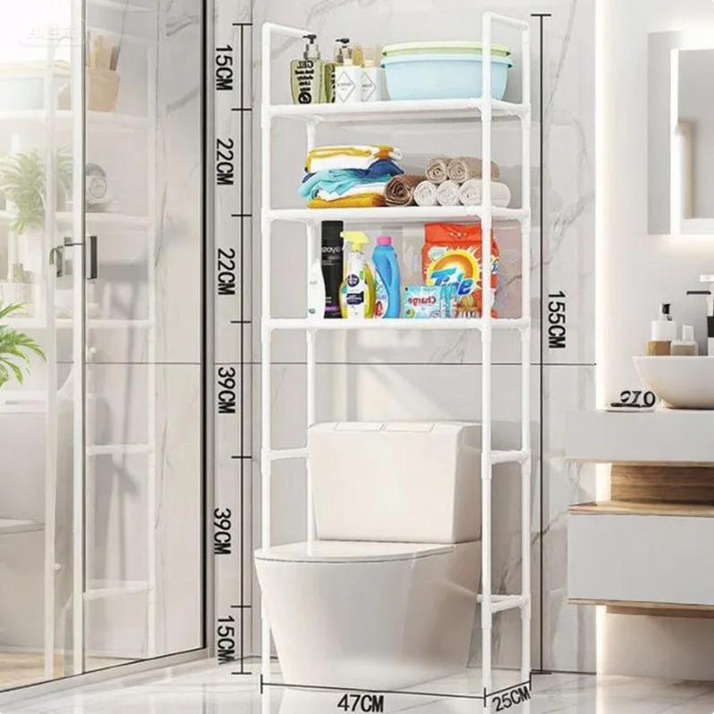 Organizador Multinivel para Baño – Estante de Almacenamiento para Piso, Inodoro y Lavadora