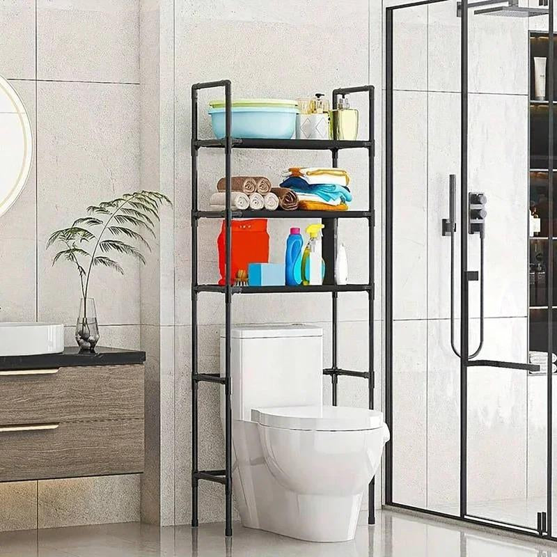 Organizador Multinivel para Baño – Estante de Almacenamiento para Piso, Inodoro y Lavadora