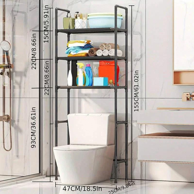 Organizador Multinivel para Baño – Estante de Almacenamiento para Piso, Inodoro y Lavadora