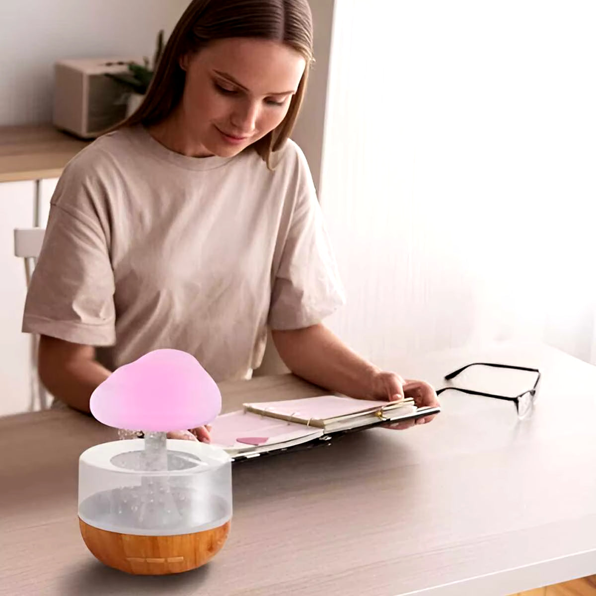 Mini Humidificador USB con Luz LED