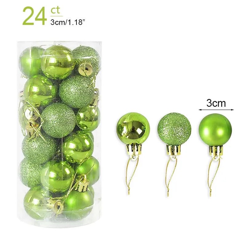Caja con Bolas para Árbol de Navidad