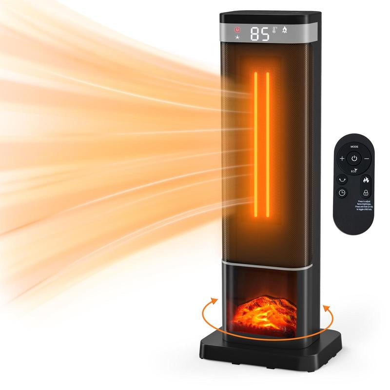 Sweet Furniture S – Calefactor de Torre Eléctrico 1500 W, Portátil, Silencioso y Elegante