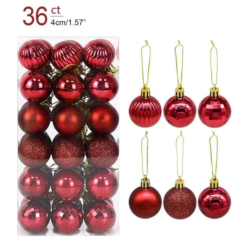 Caja con Bolas para Árbol de Navidad