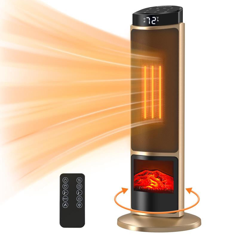Sweet Furniture S – Calefactor de Torre Eléctrico 1500 W, Portátil, Silencioso y Elegante
