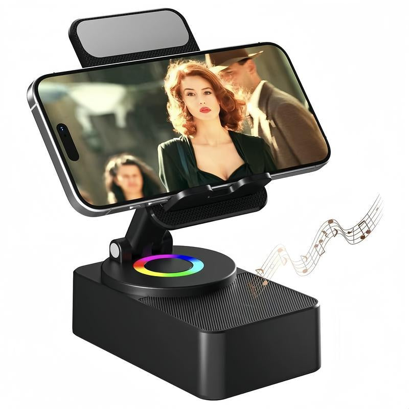 Altavoz Bluetooth 5 en 1 con Luz LED, Soporte Plegable 300°