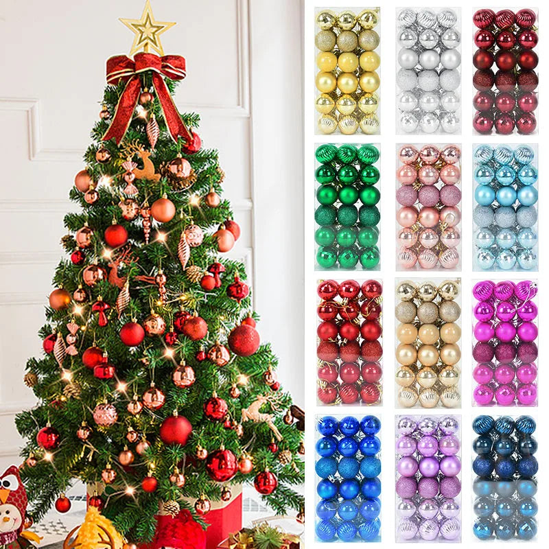 Caja con Bolas para Árbol de Navidad