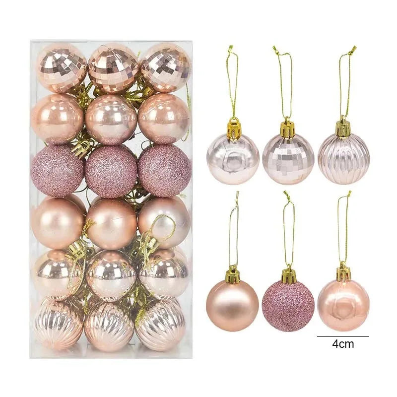 Caja con Bolas para Árbol de Navidad