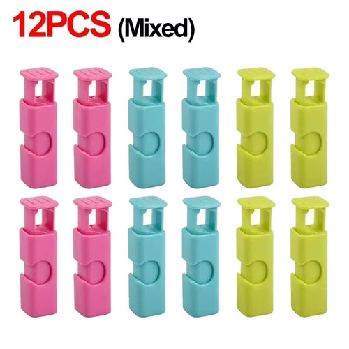 12 PCS Clips de Plástico para Bolsas de Pan y Snacks