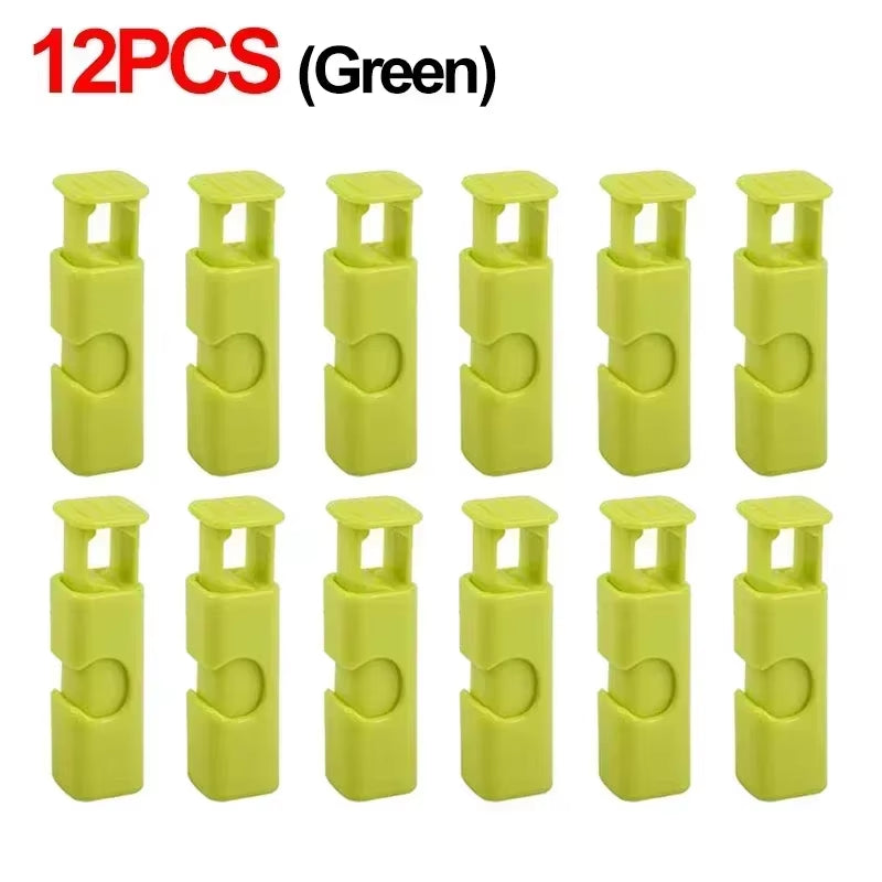 12 PCS Clips de Plástico para Bolsas de Pan y Snacks