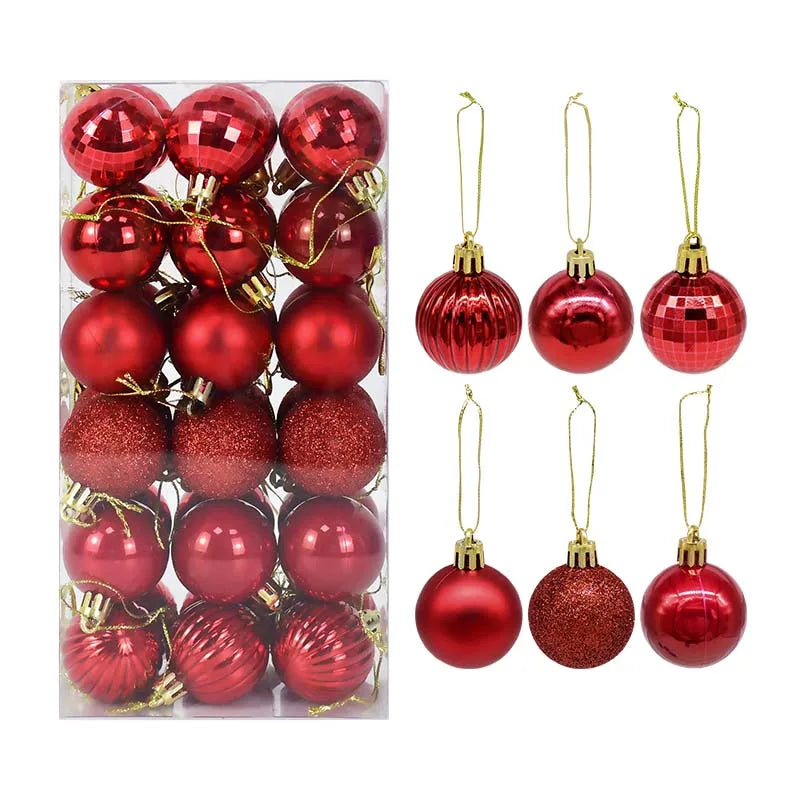 Caja con Bolas para Árbol de Navidad